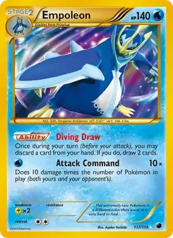 Empoleon 117/116 Plasma Freeze Pokémon card