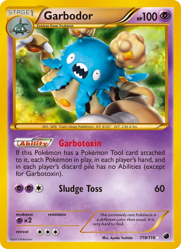 Garbodor 119/116 Plasma Freeze Pokémon card