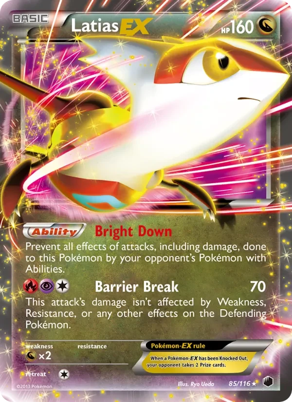 Latias-EX 85/116 Plasma Freeze Pokémon card