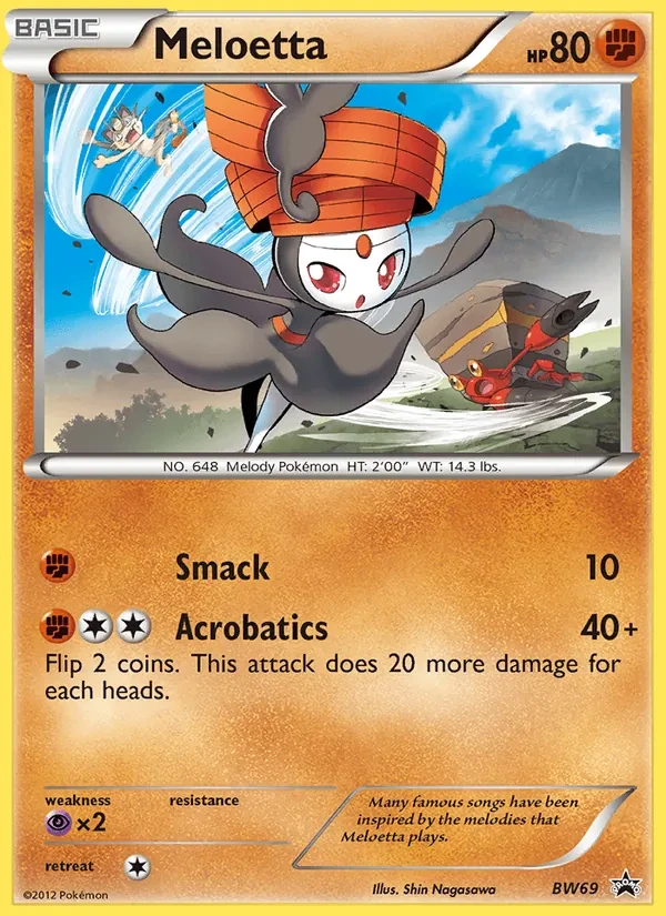 Meloetta BW69 BW Black Star Promos Pokémon card