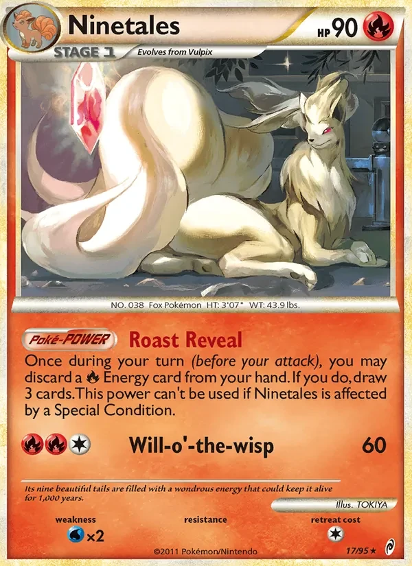 Carte Pokémon Ninetales 17/95 Call of Legends