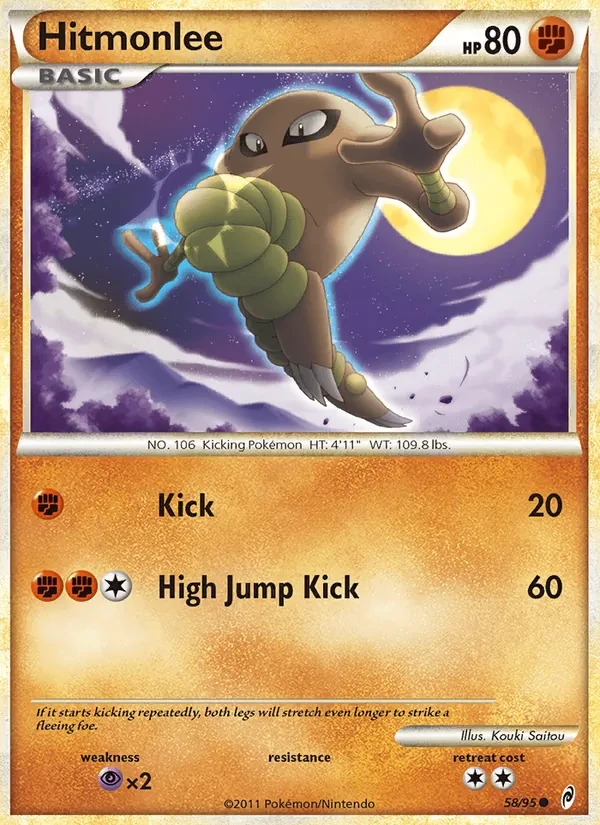 Hitmonlee 58/95 Call of Legends Pokémon card
