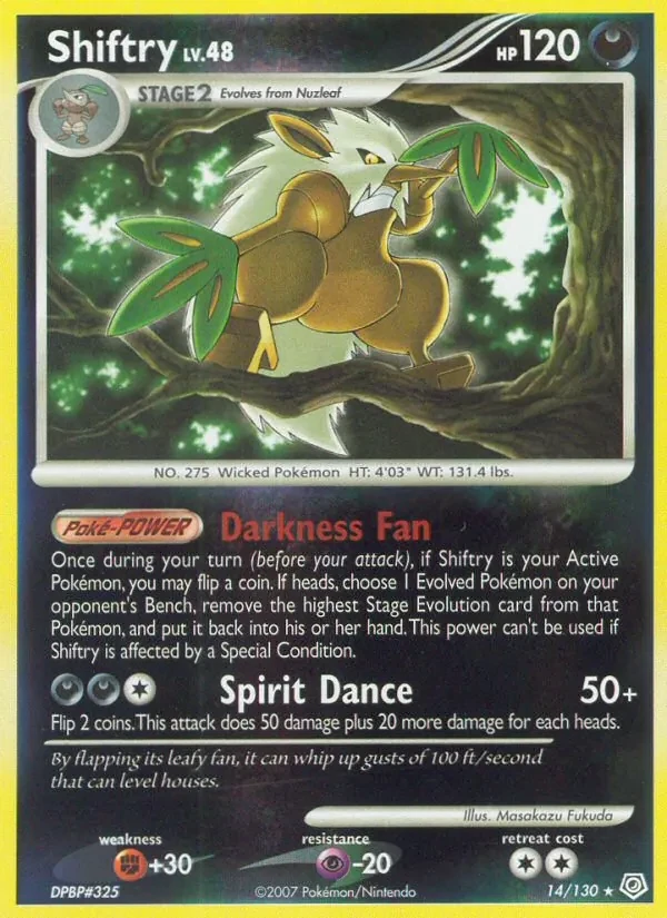 Shiftry 14/130 Diamond & Pearl Pokémon card