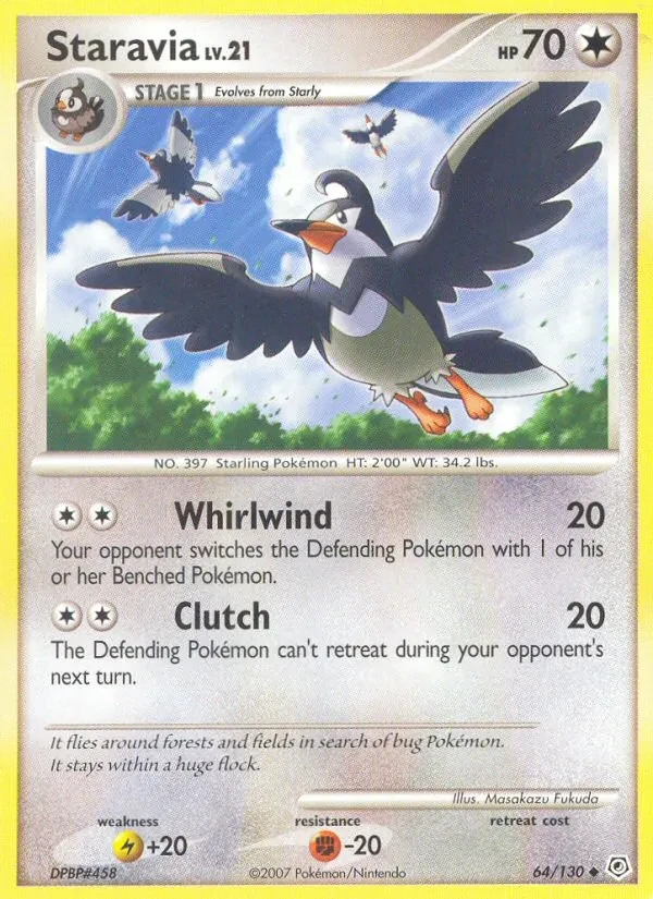 Staravia 64/130 Diamond & Pearl Pokémon card