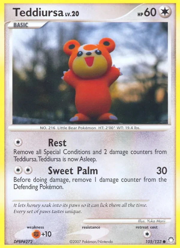 Teddiursa 105/123 Mysterious Treasures Pokémon card