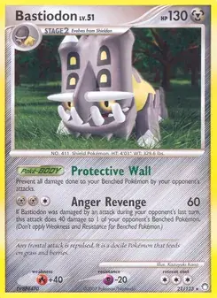 Bastiodon 21/123 Mysterious Treasures Pokémon card