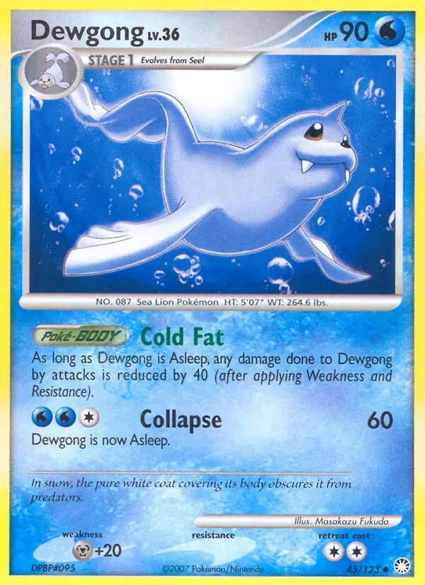 Dewgong 45/123 Mysterious Treasures Pokémon card
