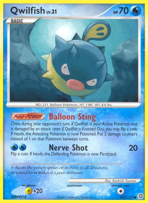 Qwilfish 101/132 Secret Wonders Pokémon card