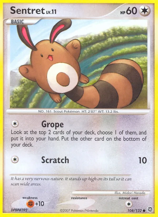 Sentret 104/132 Secret Wonders Pokémon card