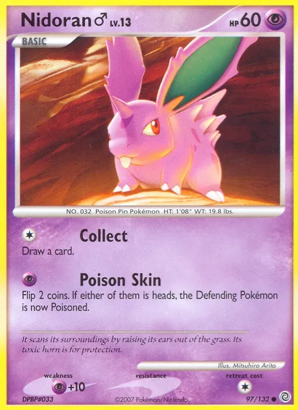 Nidoran♂ 97/132 Secret Wonders Pokémon card