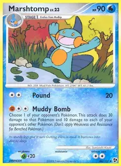 Marshtomp 46/106 Great Encounters Pokémon card