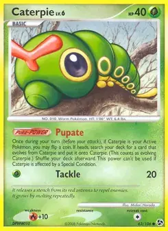 Caterpie 63/106 Great Encounters Pokémon card