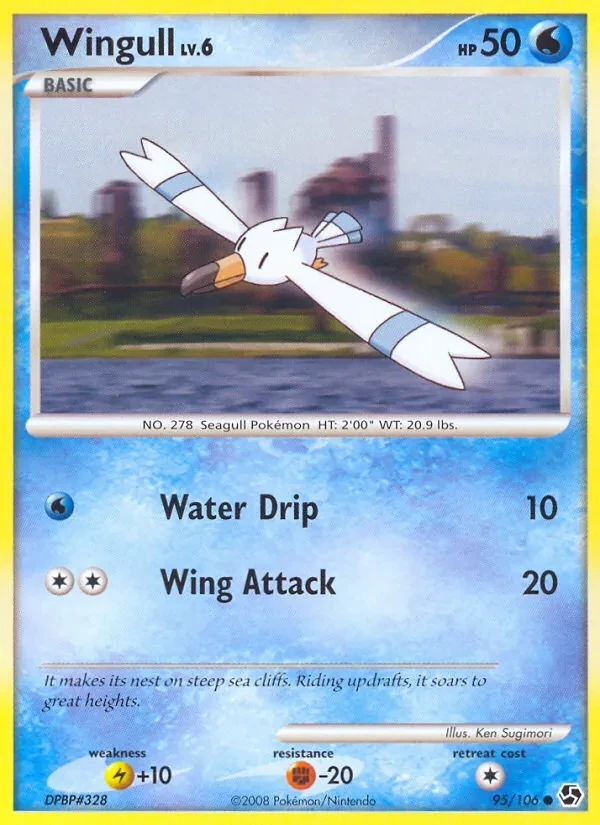 Wingull 95/106 Great Encounters Pokémon card