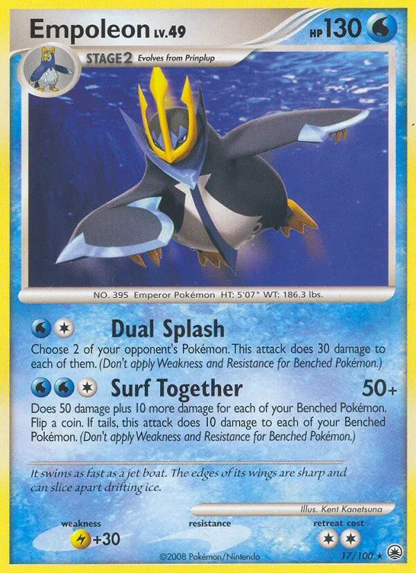Empoleon 17/100 Majestic Dawn Pokémon card