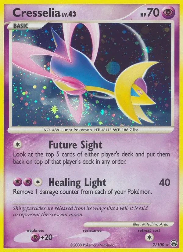 Cresselia 2/100 Majestic Dawn Pokémon card