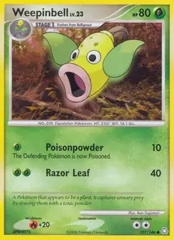 Weepinbell 127/146 Legends Awakened Pokémon card