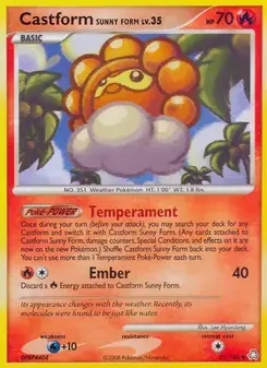 Castform Sunny Form 51/146 Legends Awakened Pokémon card