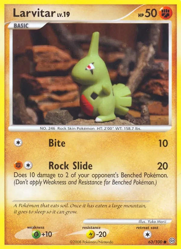 Carte Pokémon Larvitar 63/100 Stormfront