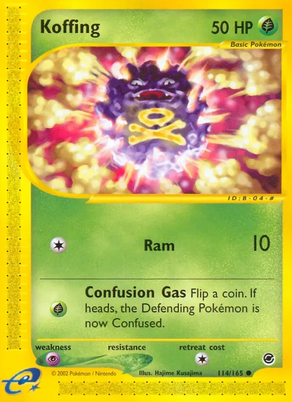 Koffing 114/165 Expedition Base Set Pokémon card