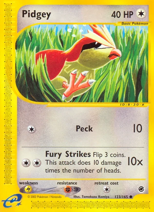 Pidgey 123/165 Expedition Base Set Pokémon card
