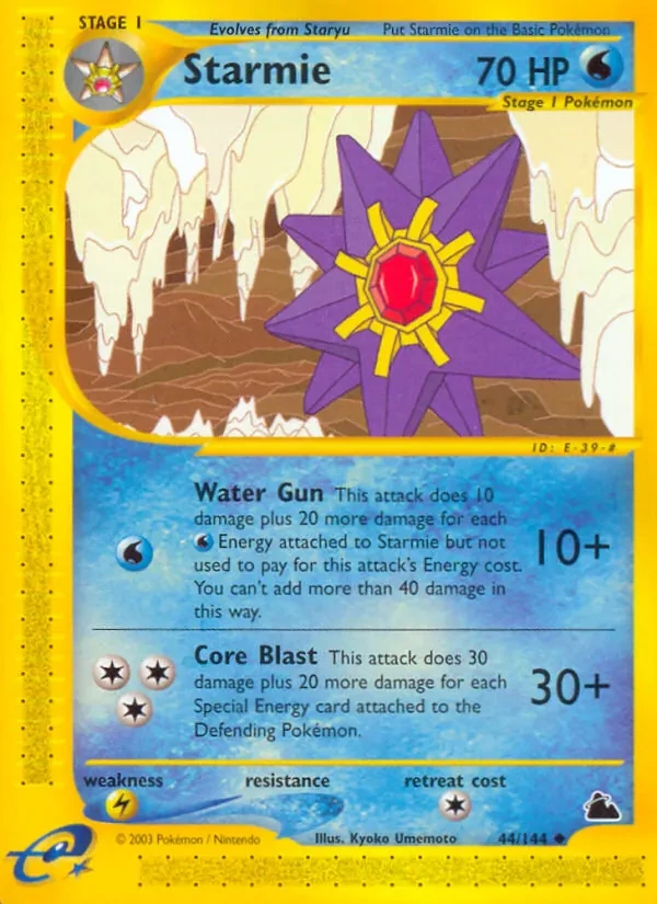 Starmie 44/144 Skyridge Pokémon card