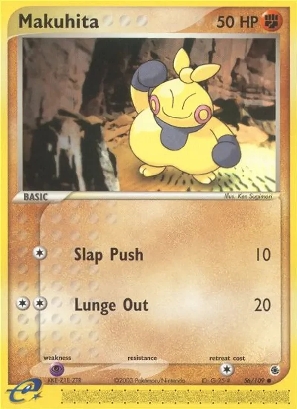 Makuhita 56/109 Ruby & Sapphire Pokémon Karte