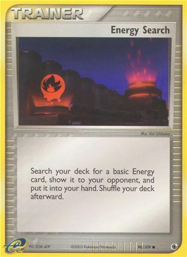 Energy Search 90/109 Ruby & Sapphire Pokémon card
