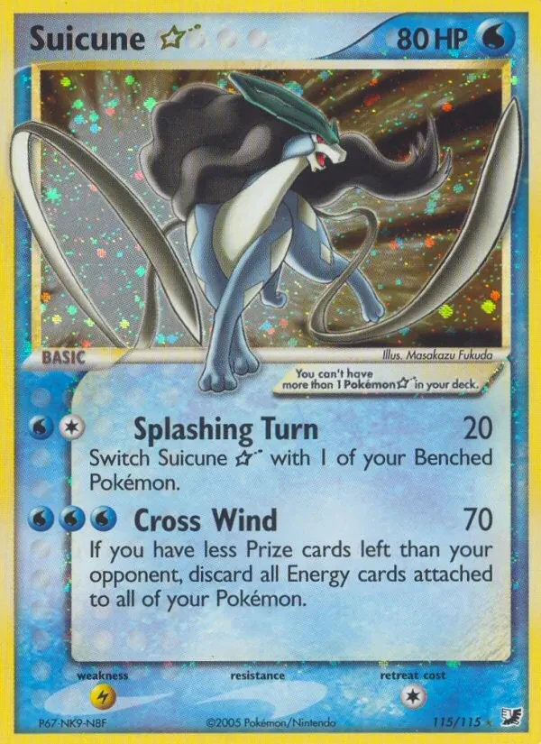 Suicune ☆ 115/115 Unseen Forces Pokémon card