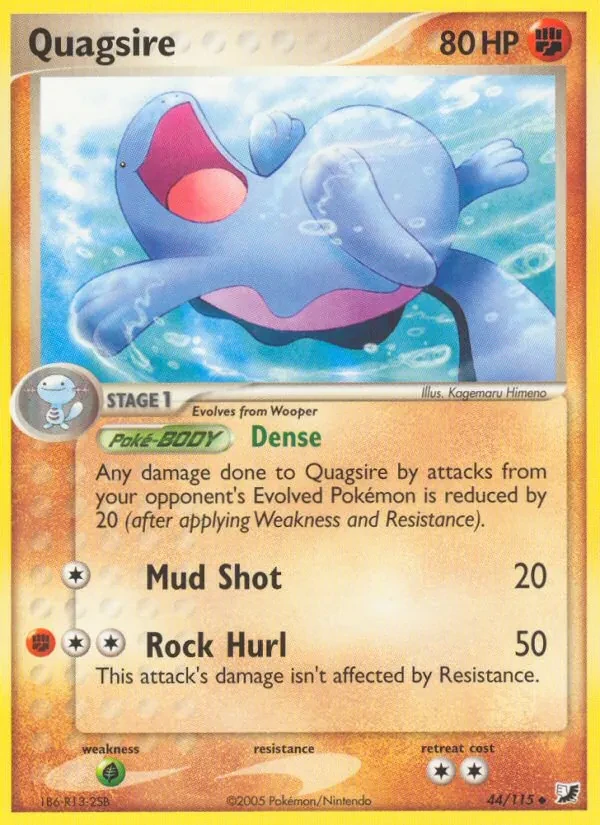 Quagsire 44/115 Unseen Forces Pokémon card