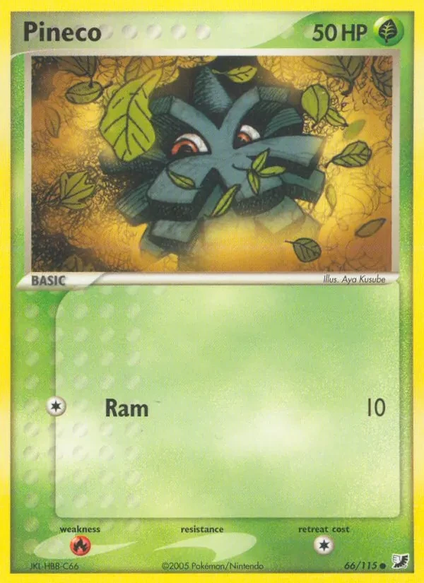 Pineco 66/115 Unseen Forces Pokémon card