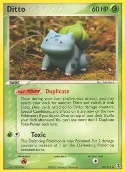 Ditto 36/113 Delta Species Pokémon card