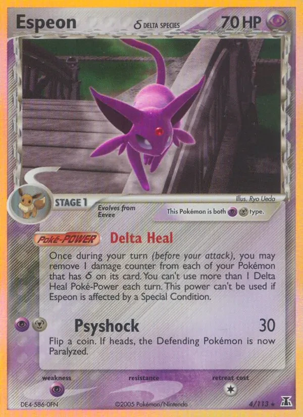Espeon δ 4/113 Delta Species Pokémon card