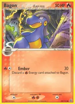 Carta Pokémon Bagon δ 58/113 de Delta Species