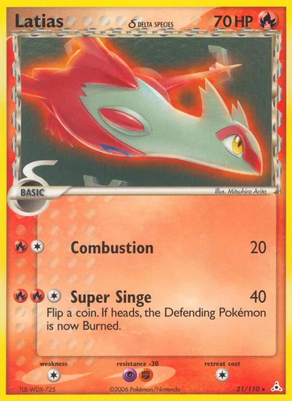 Latias δ 21/110 Holon Phantoms Pokémon card