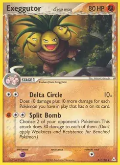 Exeggutor δ 41/110 Holon Phantoms Pokémon card