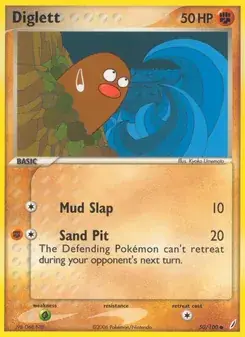 Diglett 50/100 Crystal Guardians Pokémon card