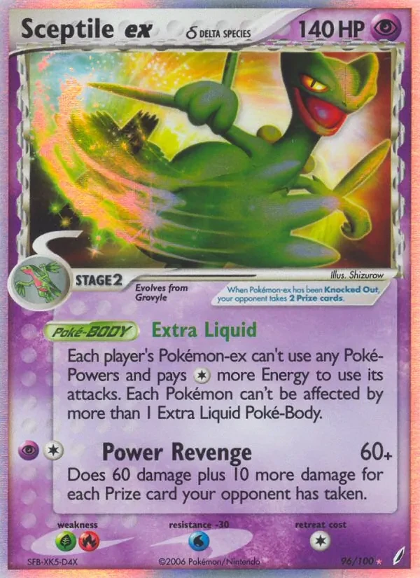 Sceptile ex δ 96/100 Crystal Guardians Pokémon card