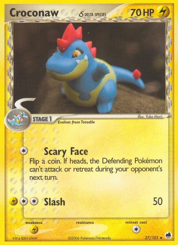 Croconaw δ 27/101 Dragon Frontiers Pokémon card