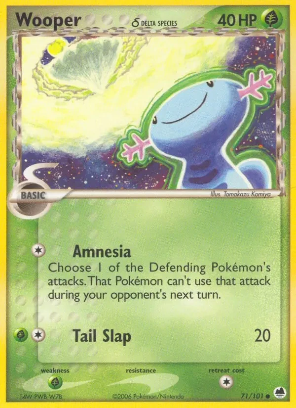 Wooper δ 71/101 Dragon Frontiers Pokémon card