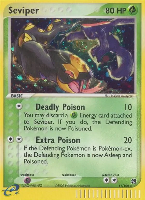 Seviper 11/100 Sandstorm Pokémon Karte