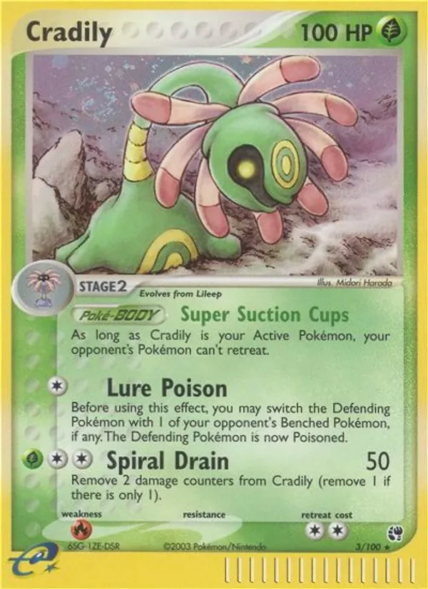 Cradily 3/100 Sandstorm Pokémon card
