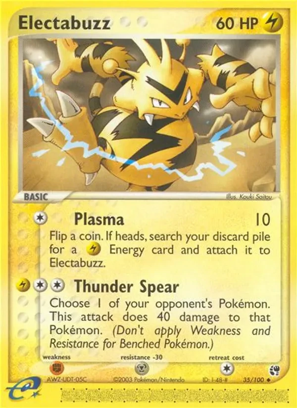 Electabuzz 35/100 Sandstorm Pokémon card