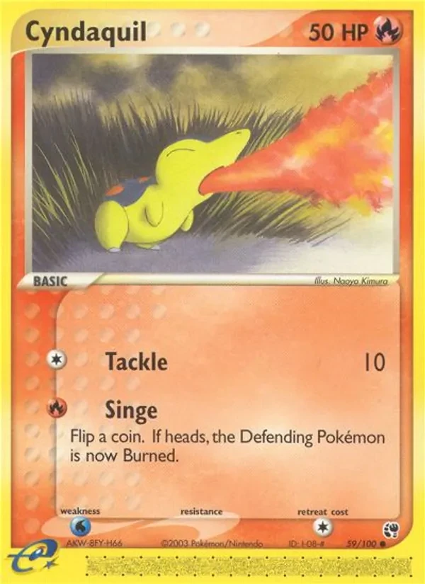 Cyndaquil 59/100 Sandstorm Pokémon card