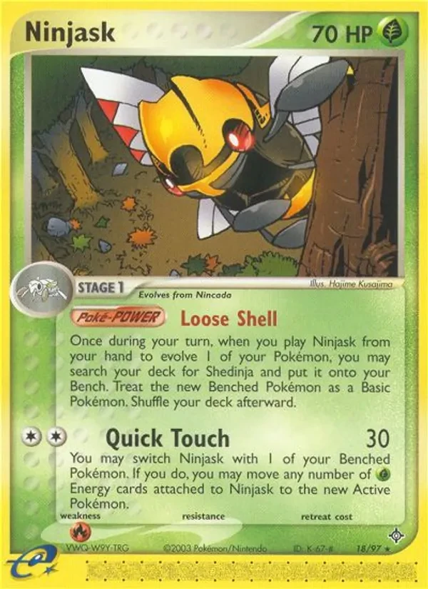Carta Pokémon Ninjask 18/97 Dragon