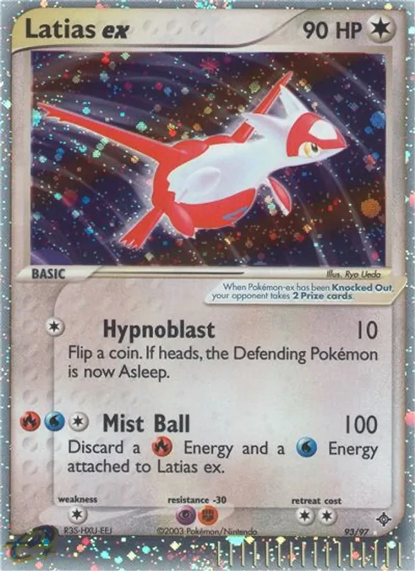 Latias ex 93/97 Dragon Pokémon card