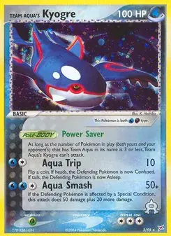 Team Aqua's Kyogre 3/95 Team Magma vs Team Aqua Pokémon Karte