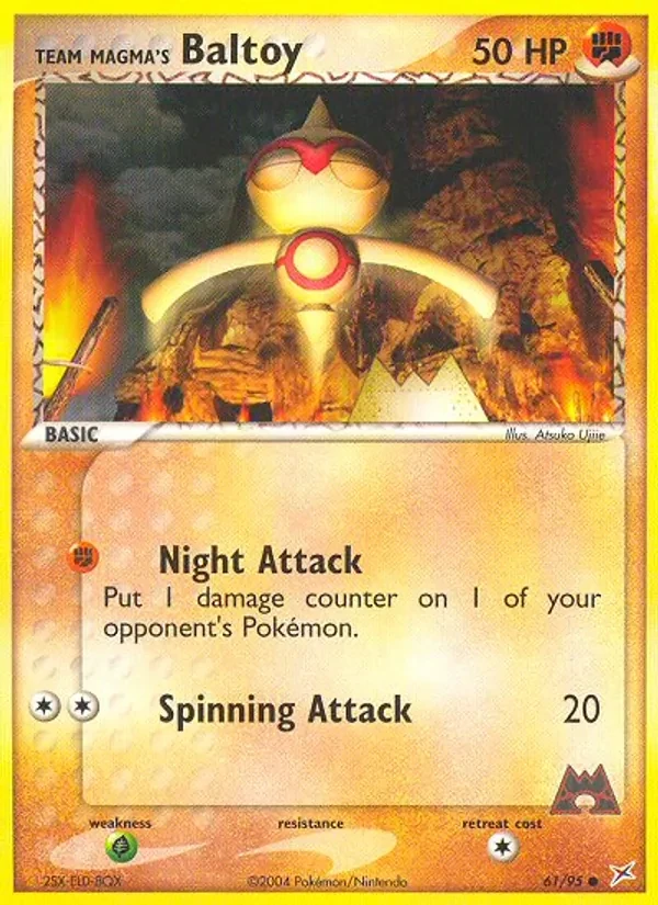 Carta Pokémon Team Magma's Baltoy 61/95 Team Magma vs Team Aqua
