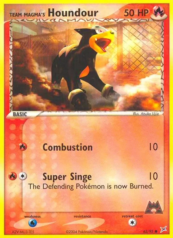 Carta Pokémon Team Magma's Houndour 62/95 Team Magma vs Team Aqua