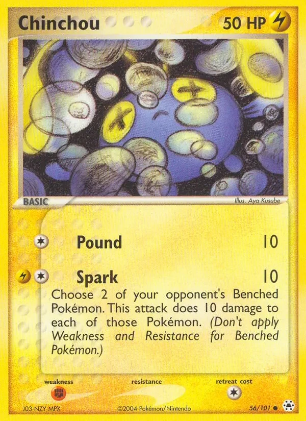 Chinchou 56/101 Hidden Legends Pokémon card