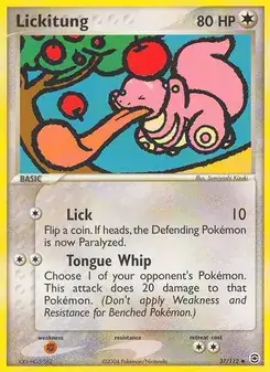 Lickitung 37/112 FireRed & LeafGreen Pokémon card
